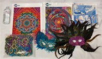 Bead Art, Mardi Gras Beads & Feather Masks