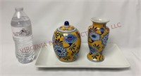 Decorative Porcelain Jar & Vase, Threshold Tray