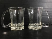 Pair of unique glass mugs