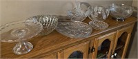 Lot of Glass & Crystal Dining & Serving Items