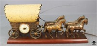 Covered Wagon Clock Lamp