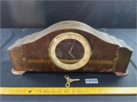 Antique Wood Baduf Mantle Clock