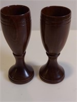 2pc Hand Turned Wooden Stem Cups Cayman Islands