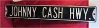 Johnny Cash HWY Large Metal Street Sign 6x36