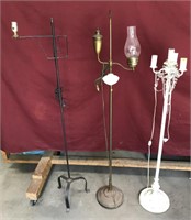 Three Vintage Floor Lamps