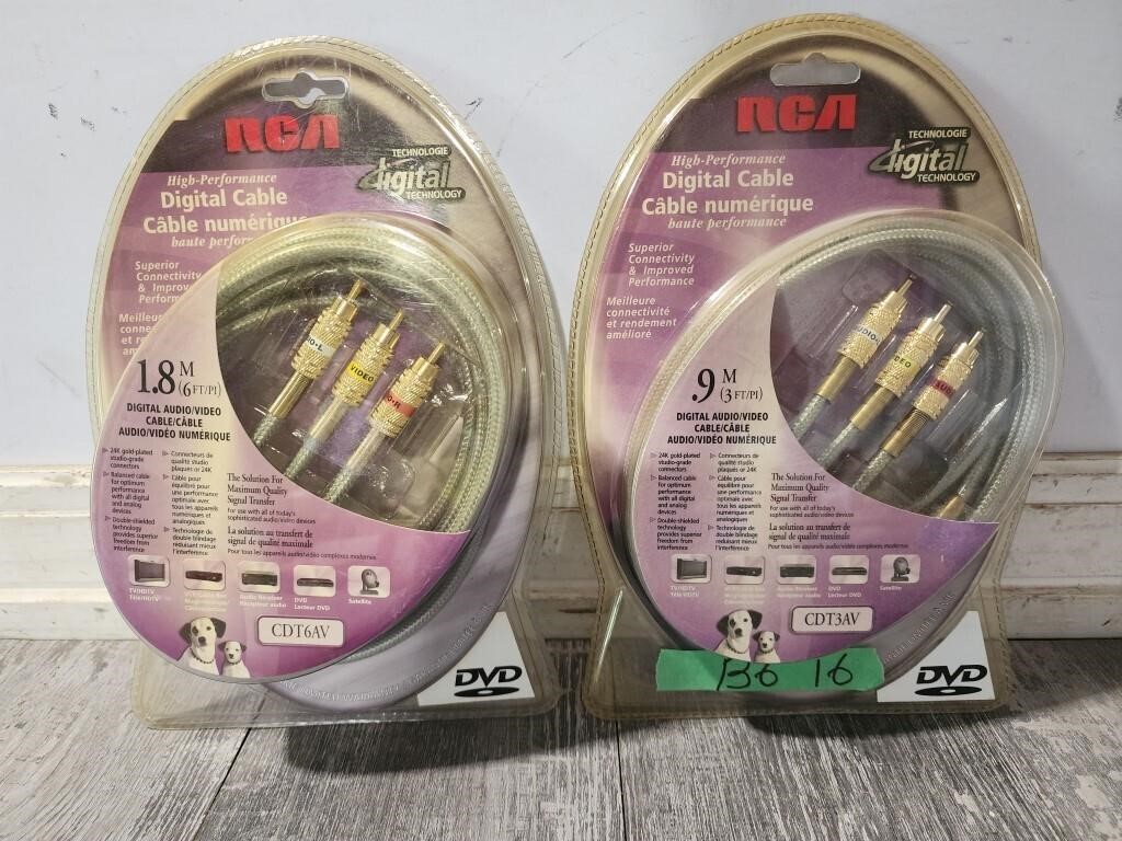 (2) RCA Digital Cables