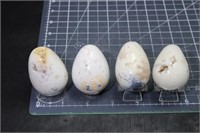 4, druzy white jasper egg and some with dendrites