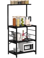 E6420  Monvane Kitchen Bakers Rack Black