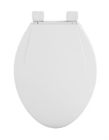 Plastic elongated toilet seat

Missing hardware