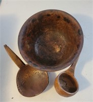 Wooden Bowl and Ladles