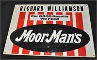 VTG Moorman's tin advert feed sign