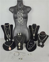 Jewelry Lot Necklaces Pierced Earrings Bracelets