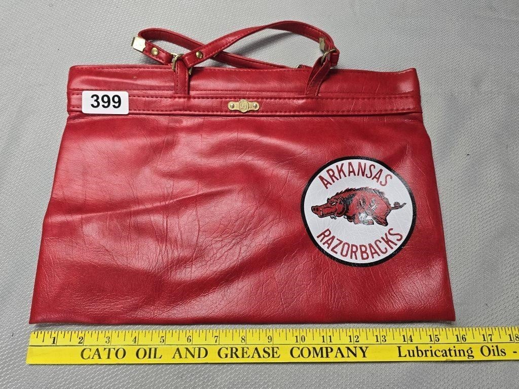 Vintage Arkansas Razorback Purse Bag Like New