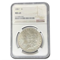 1887 Morgan Dollar Ms-63 Ngc