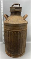 Antique Ellisco 10 gallon oil can