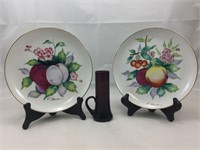 Vintage Ucago Handpainted  Floral Plates and More