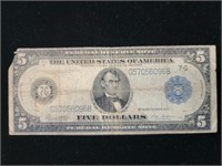 1914 $5 Federal Reserve FR-871