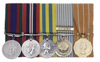 WWII & KOREAN WAR CANADIAN NAMED MEDALS BAR