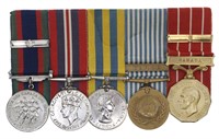 WWII & KOREAN WAR CANADIAN NAMED MEDALS BAR