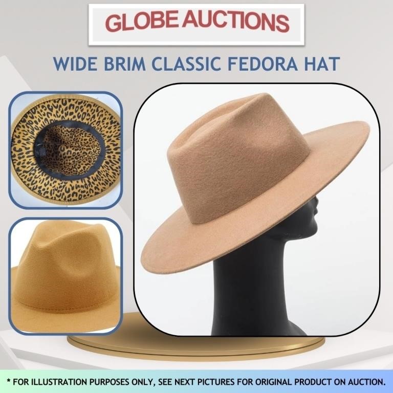 WIDE BRIM CLASSIC FEDORA HAT