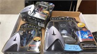 2 STAR TREK ACTION FIGURES & COMMINICATOR