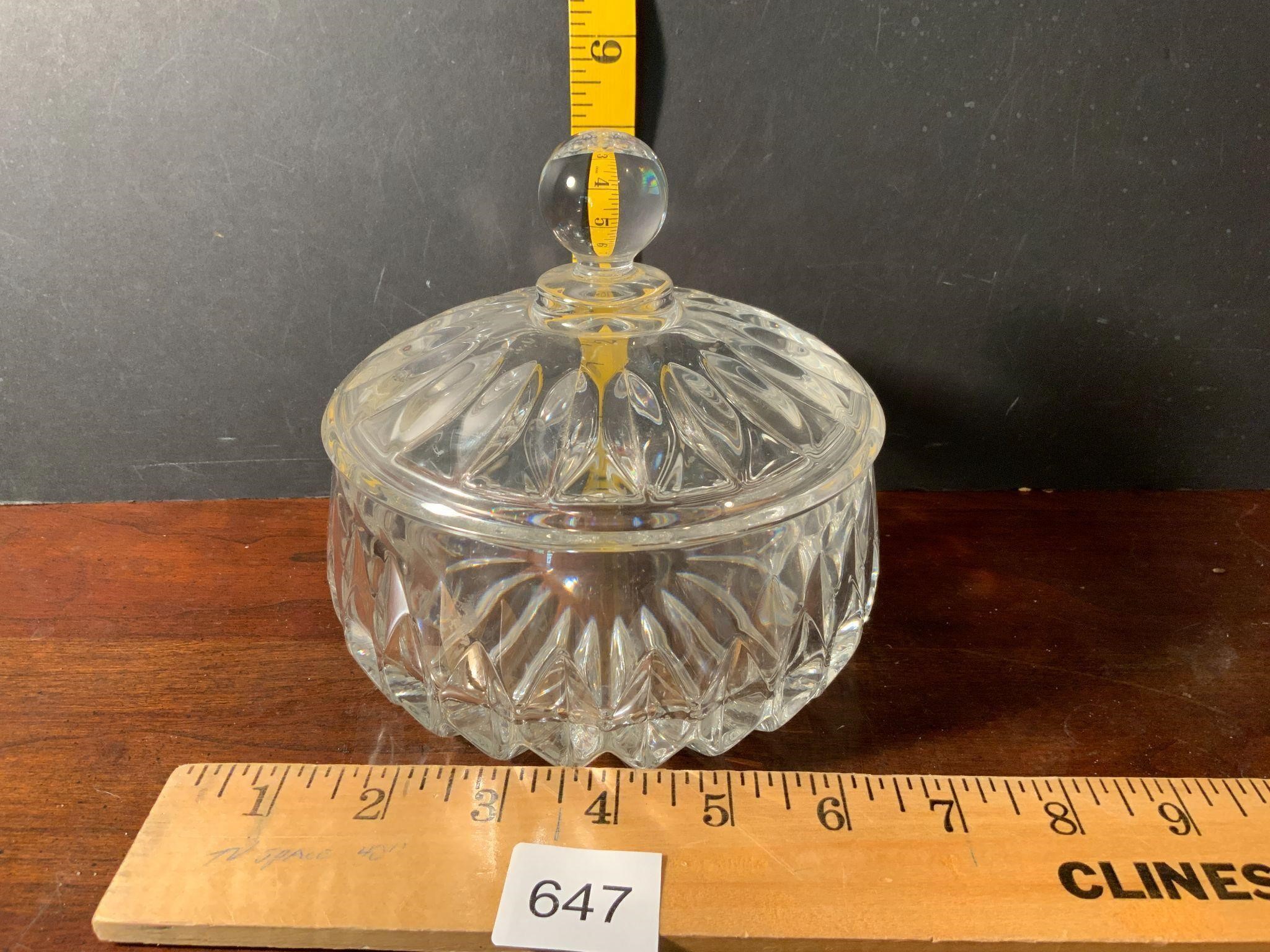Vintage 1940s Or 50's Heavy Crystal Clear Candy