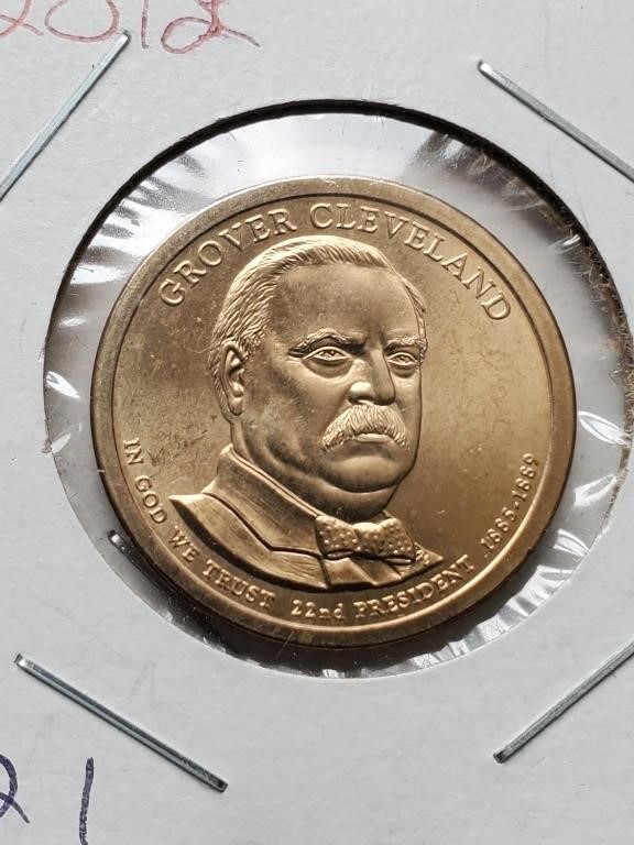 BU 2012 Grover Cleveland Presidential Dollar