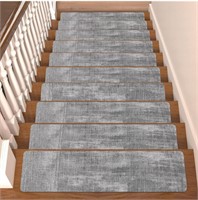 STAIR TREADS WITH OPTIONAL TAPE 13 PIECES 30x8 IN