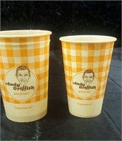 Mid century modern Andy Griffith cups from the