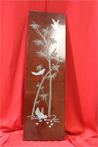 A Korean Mother of Pearl Wood Panel