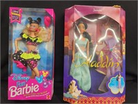 1992 Disney Aladdin Barbie and Disney Fun Barbie.