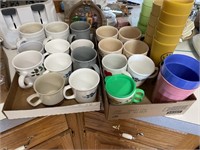 COFFEE CUPS AND PLASTIC CUPS