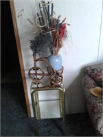 FLOWER POT TRICYCLE & BRASS & MIRROR STAND