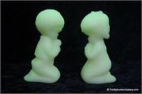 Fenton Glass Praying Boy & Girl Figurines