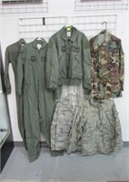 LOT OF MILITARY UNIFORMS INCL. FLIGHT ITEMS