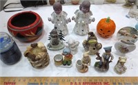 Decorative items, candles, figures, misc.