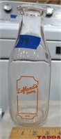 Lofland's Dairy milk bottle, Plymouth & Shiloh,
