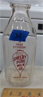Shelby Pure Milk Co. milk bottle, Shelby, Ohio