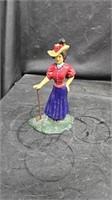 Metal Victorian Lady Playing Golf Door Stop