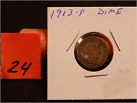 1913 P US Dime 90% Silver
