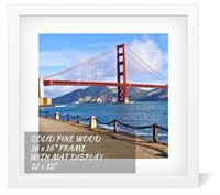 POUYCIW 16x16 inch Wood Picture Frame for Wall