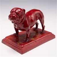 Royal Doulton Flambe Standing Bulldog Figurine.
