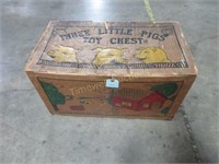 Vintage 3 LIttle Pigs toy chest