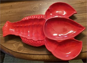 California pottery lobster serving plate