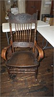 Antique Wooden Spindle Rocker