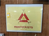 Framed Montecristo Cigar Label