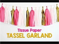 DIY Tissue Paper Tassel Garland. ** retail image