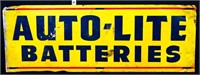 Vntg metal 28x10 Auto Lite Batteries adv sign