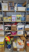 large lot of school and household items