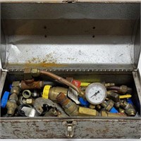 Metal Tool Box Full Of Cooper Plumbing Supplies